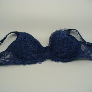 Navy Blue Lace Bra